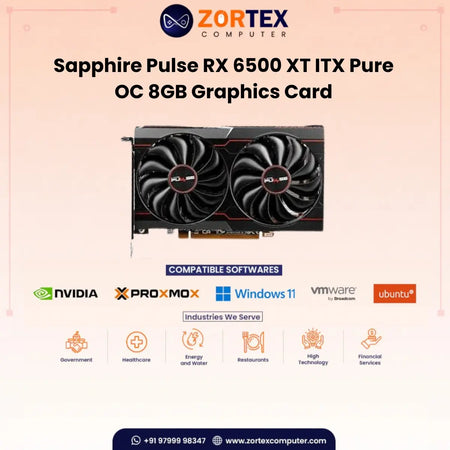 Sapphire Pulse RX 6500 XT ITX Pure OC 8GB Graphics Card 11314-06-20G