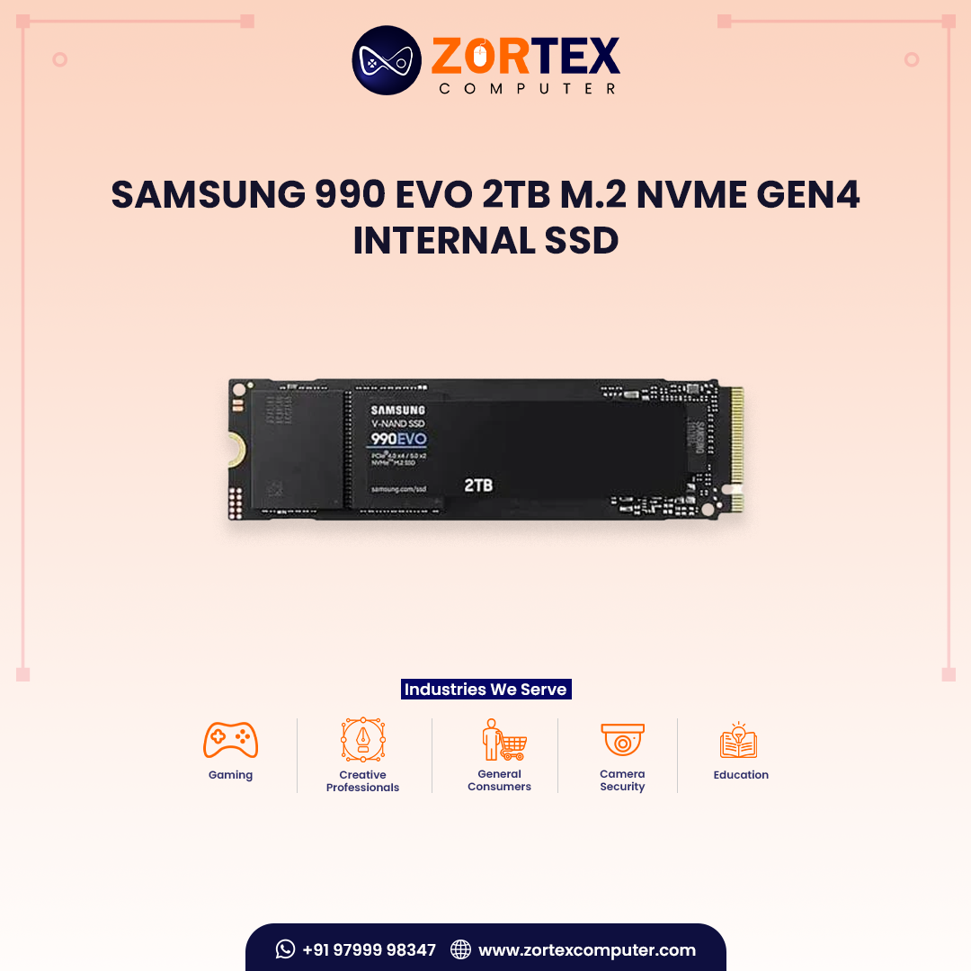 Samsung 990 EVO 2TB M.2 Nvme Gen4 Internal SSD