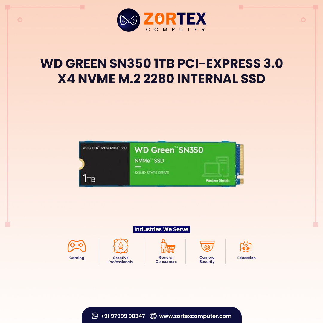 WD Green SN350 1TB PCI-Express 3.0 x4 NVMe M.2 2280 Internal SSD