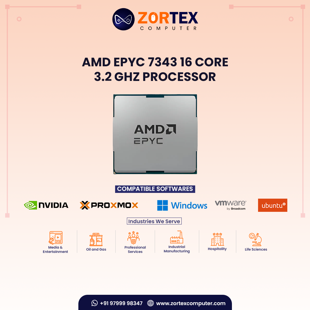 AMD EPYC 7343 16 Core 3.2 GHz Processor