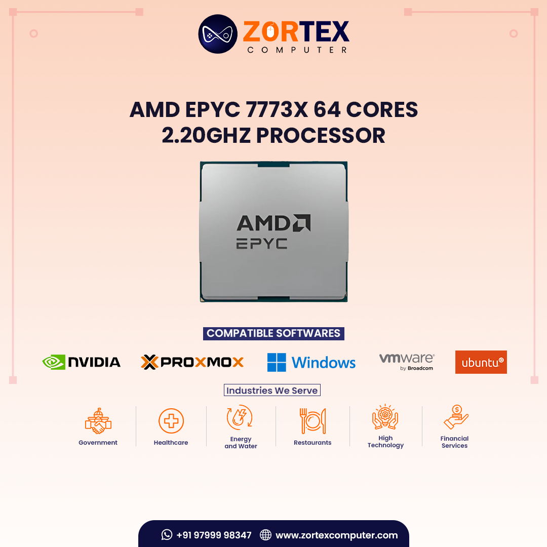 AMD EPYC 7773X 64 Cores 2.20GHz Processor