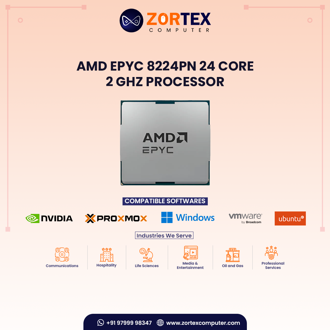 AMD EPYC 8224PN 24 Core 2 GHz Processor