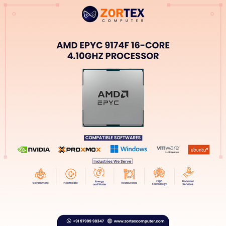 AMD EPYC 9174F 16-Core 4.10GHz Processor