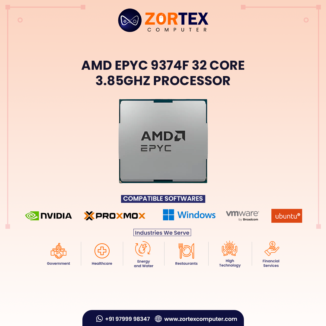 AMD EPYC 9374F 32 Core 3.85GHz Processor