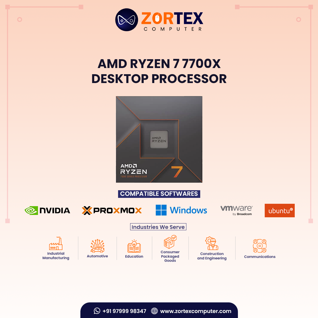 AMD Ryzen 7 7700X Desktop Processor