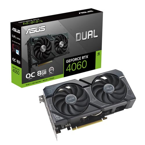 ASUS Dual GeForce RTX 4060 OC Edition 8GB GDDR6 4060 Graphics Card DUAL-RTX4060-O8G