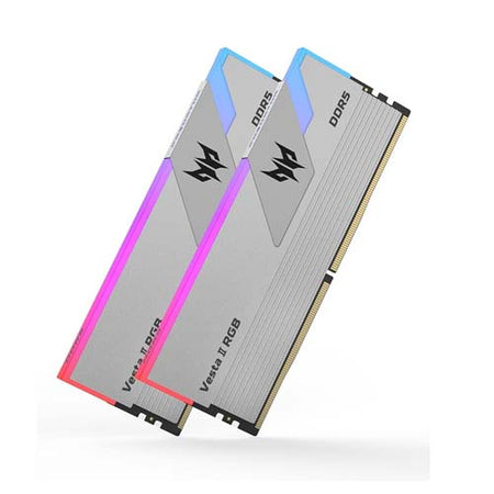 Acer Predator Vesta II RGB 32GB (16GBx2) 7200MHz DDR5 CL34 Silver Color RAM Memory BL.9BWWR.364