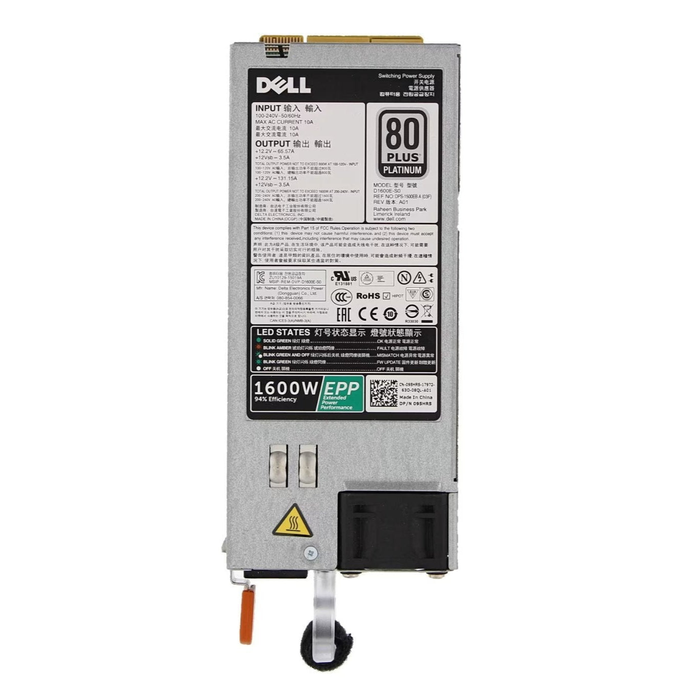 Dell 095HR5 1600W Power Supply for PowerEdge C4130, FX2/FX2s, T630