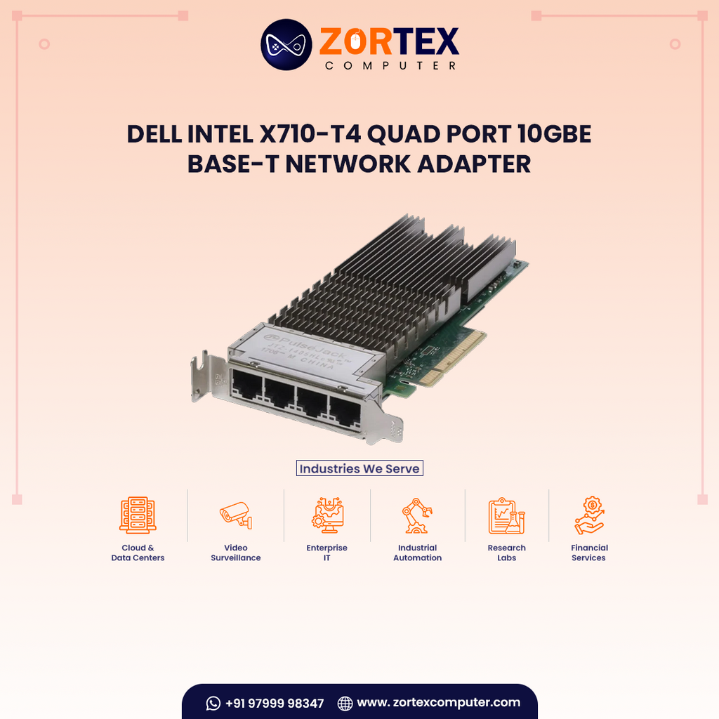Dell Intel X710-T4 Quad Port 10GbE BASE-T Network Adapter
