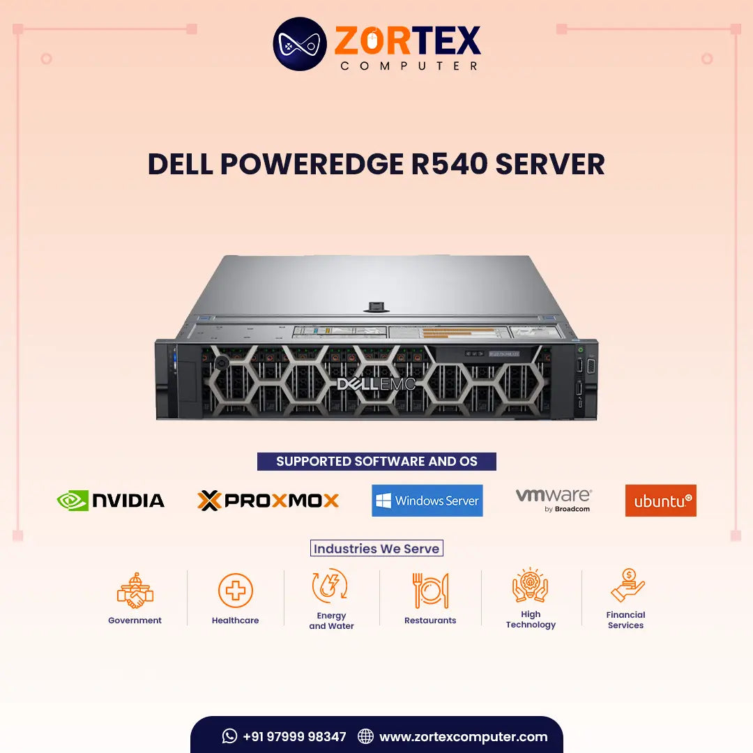 used refurbished dell poweredge rack server r540 r550... Refurbished Dell PowerEdge R540 Rack Server India