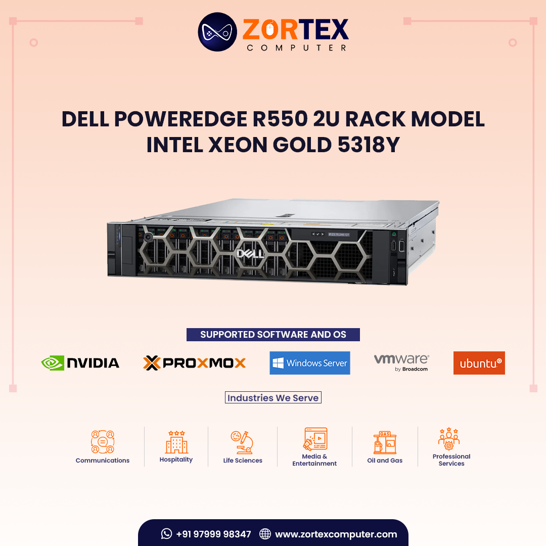 Dell PowerEdge R550 2U Rack Model - Intel Xeon Gold 5318Y