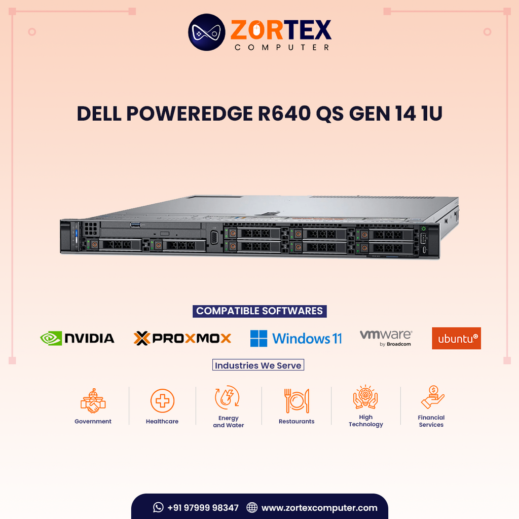 Dell PowerEdge R640 QS Gen 14 1U Rack Server