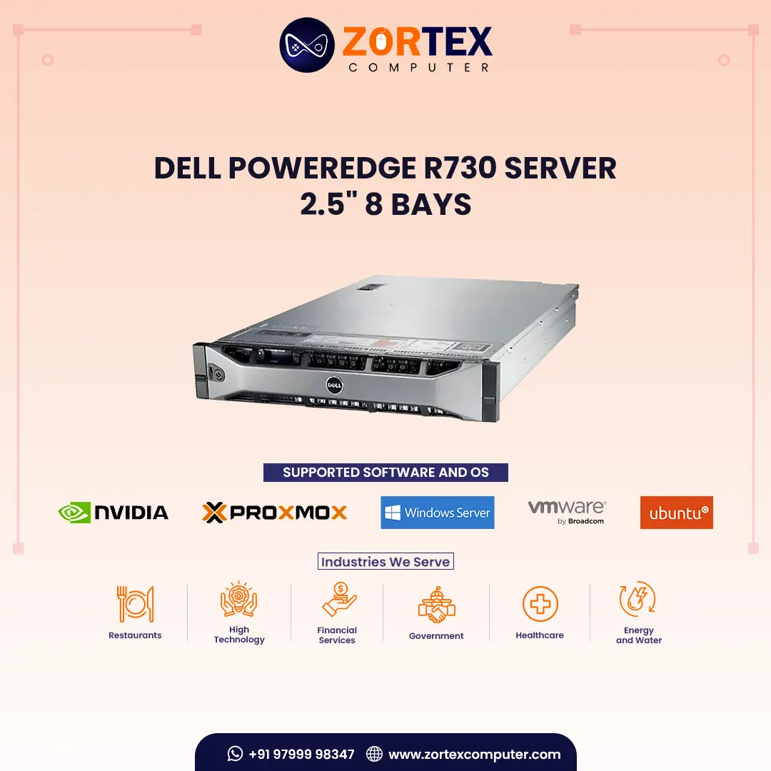 poweredge r530 r730 r730 r540 r740 r740xd r820 r830... Refurbished Dell PowerEdge R730 Server 2.5" 8 Bays