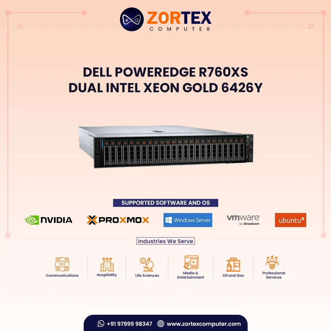 Dell Server 760xs Dell PowerEdge R760xs | Dual Xeon Gold 6426Y Server