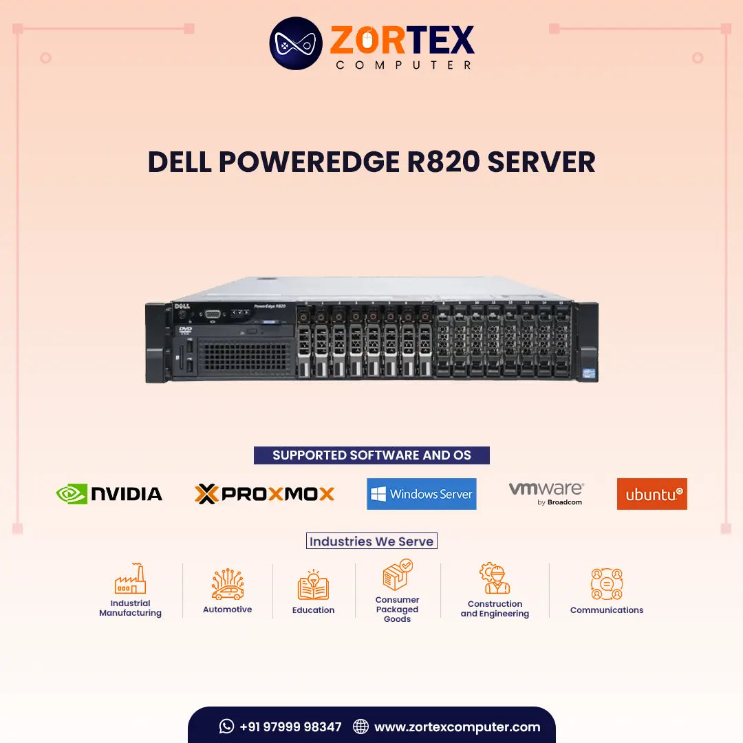Server Poweredge R820 Refurbished Dell PowerEdge R820 Server