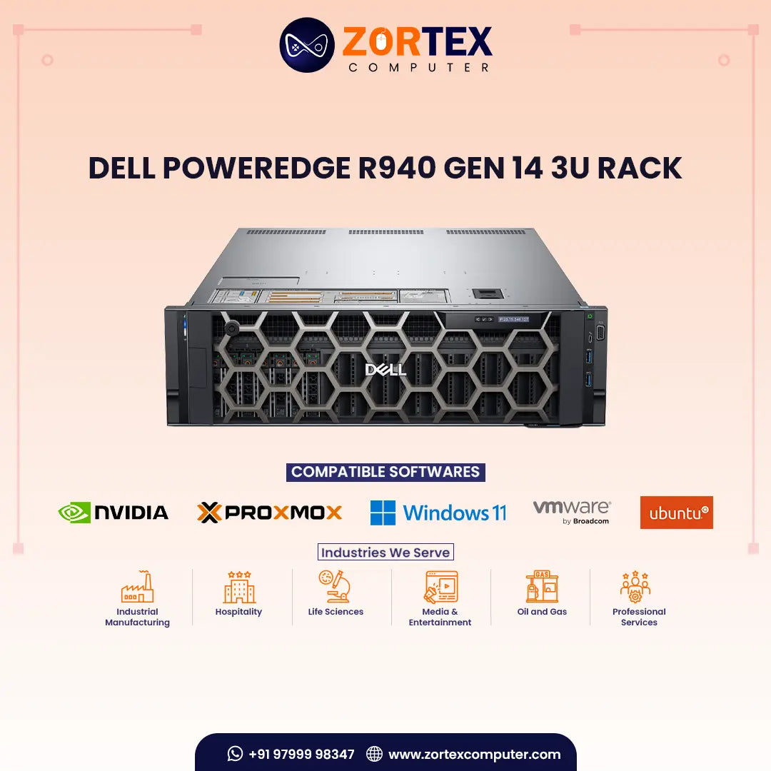 Wise R940 Refurbished Dell PowerEdge R940 Gen 14 3U Rack Server