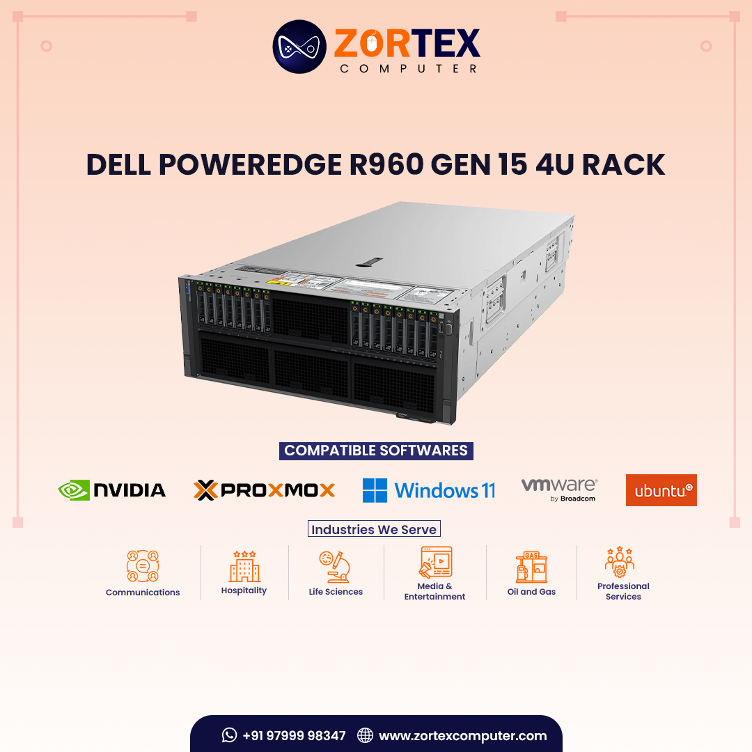 Dell R950 Server Refurbished Dell PowerEdge R960 Gen 15 4U Rack Server