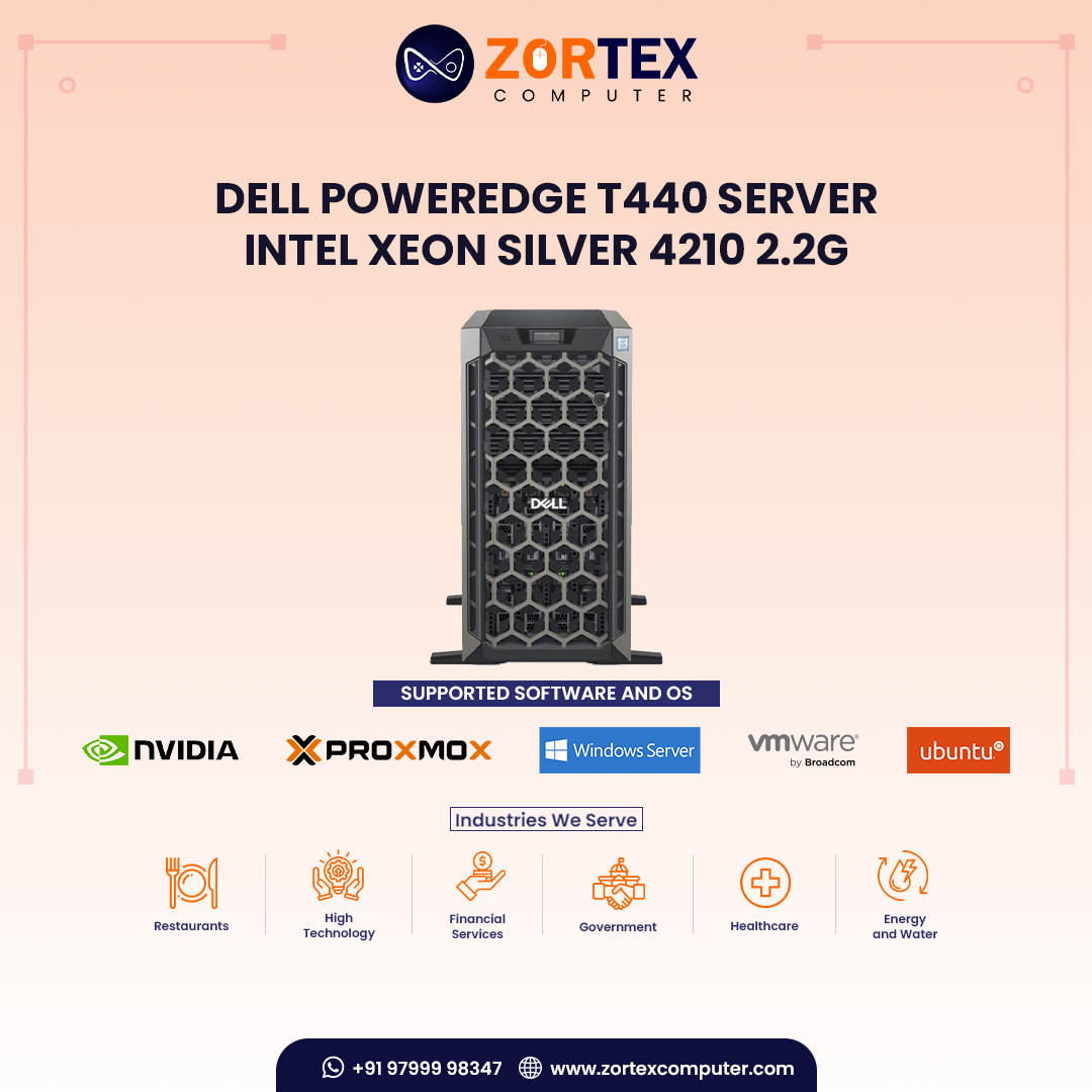 Dell PowerEdge T440 Server - Intel Xeon Silver 4210 2.2G