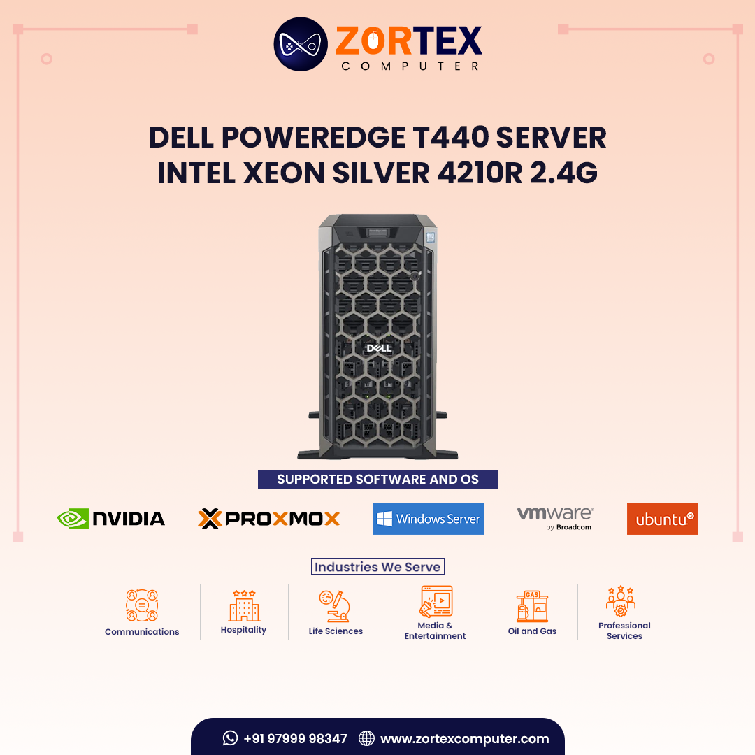 Dell PowerEdge T440 Server - Intel Xeon Silver 4210R 2.4G