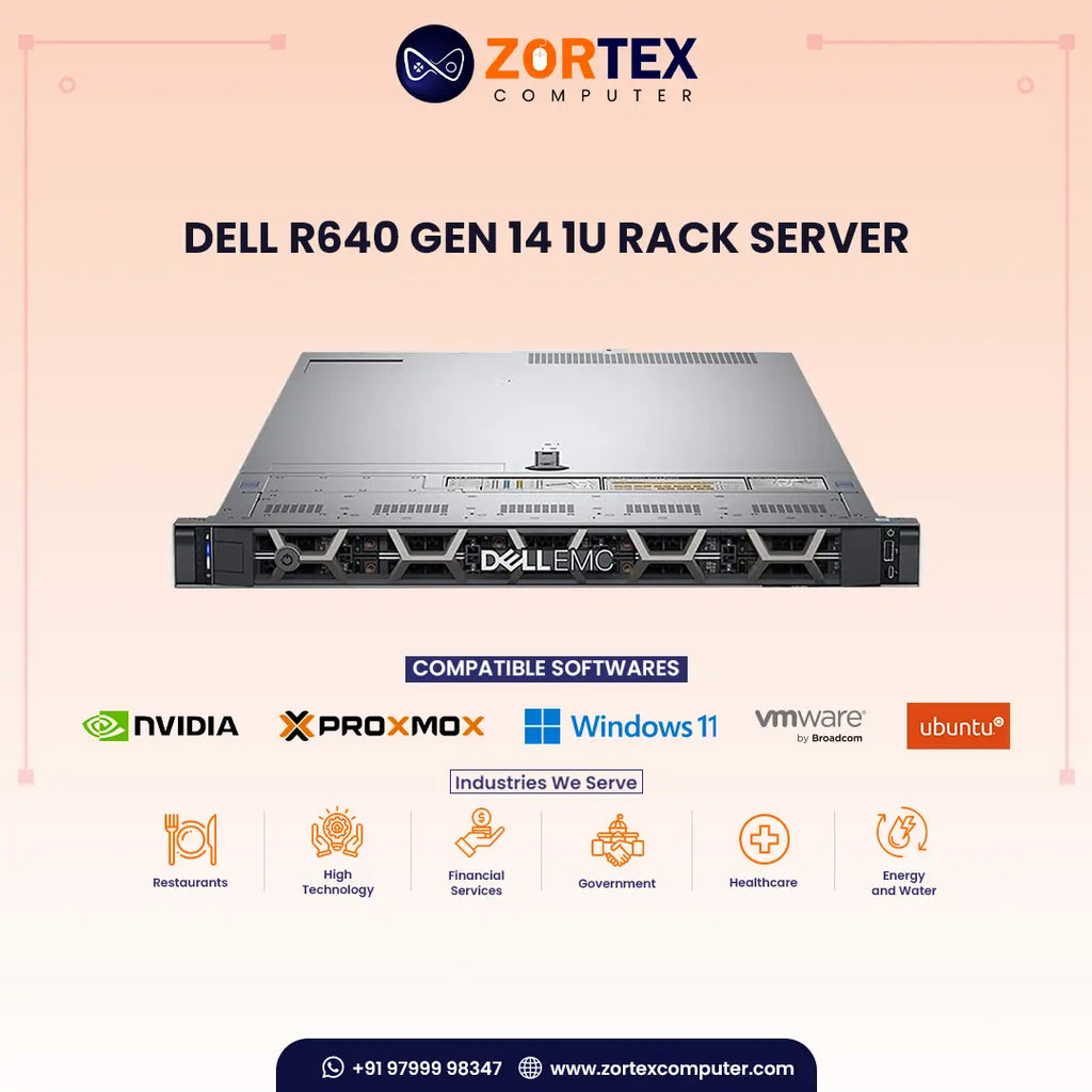 Dell Rack Server R640 Rent Dell R640 Gen 14 1U Rack Server