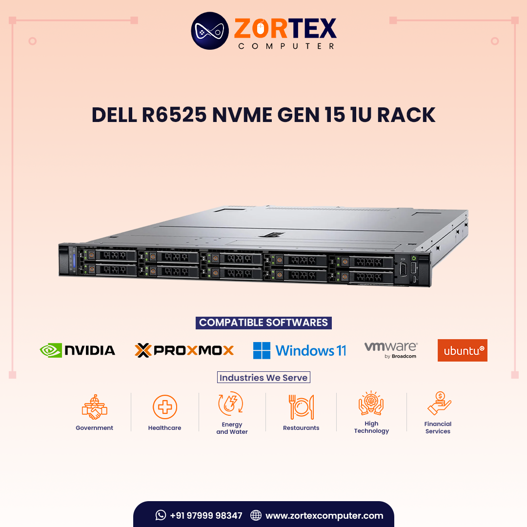 Dell R6525 NVMe Gen 15 1U Rack Server