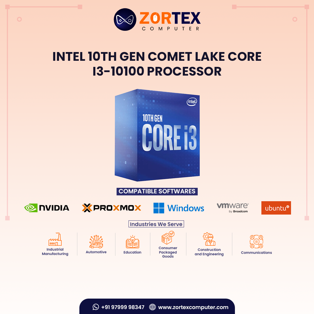 Intel 10th Gen Comet Lake Core i3-10100 Processor
