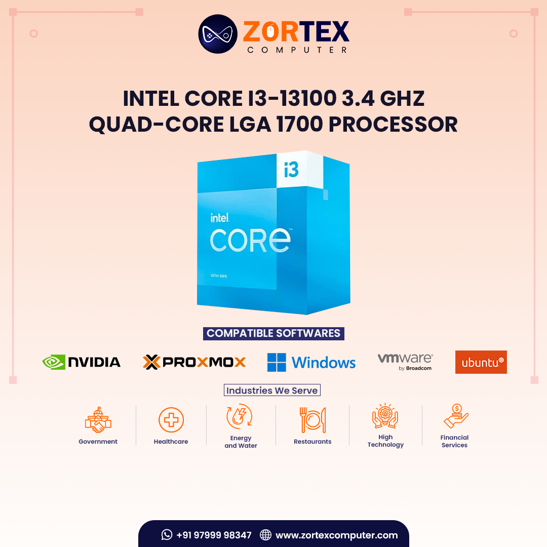 Intel Core i3-13100 3.4 GHz Quad-Core LGA 1700 Processor