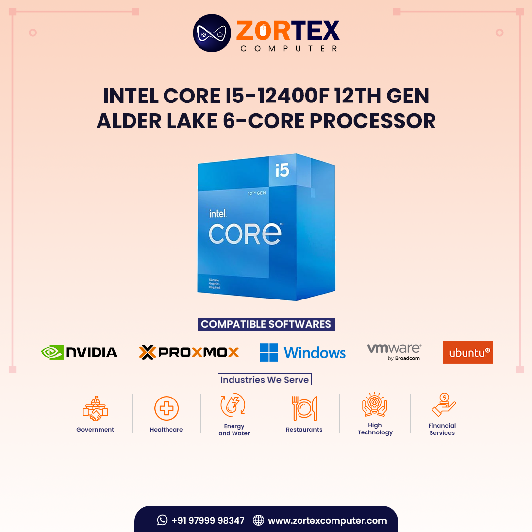 Intel Core i5-12400F 12th Gen Alder Lake 6-Core Processor