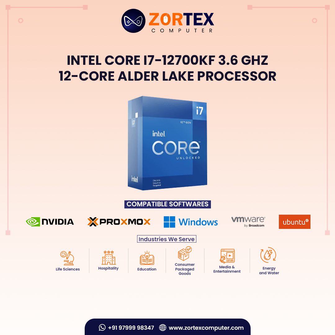 Intel Core i7-12700KF 3.6 GHz 12-Core Alder Lake Processor