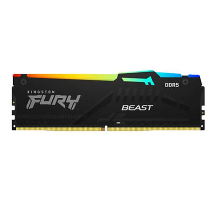 Kingston Fury Beast RGB XMP 16GB (16GBx1) DDR5 5200MHz Desktop RAM (Black) KF552C40BBA-16