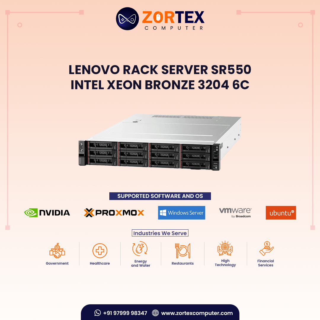 Lenovo Rack Server SR550 - Intel Xeon Bronze 3204 6C