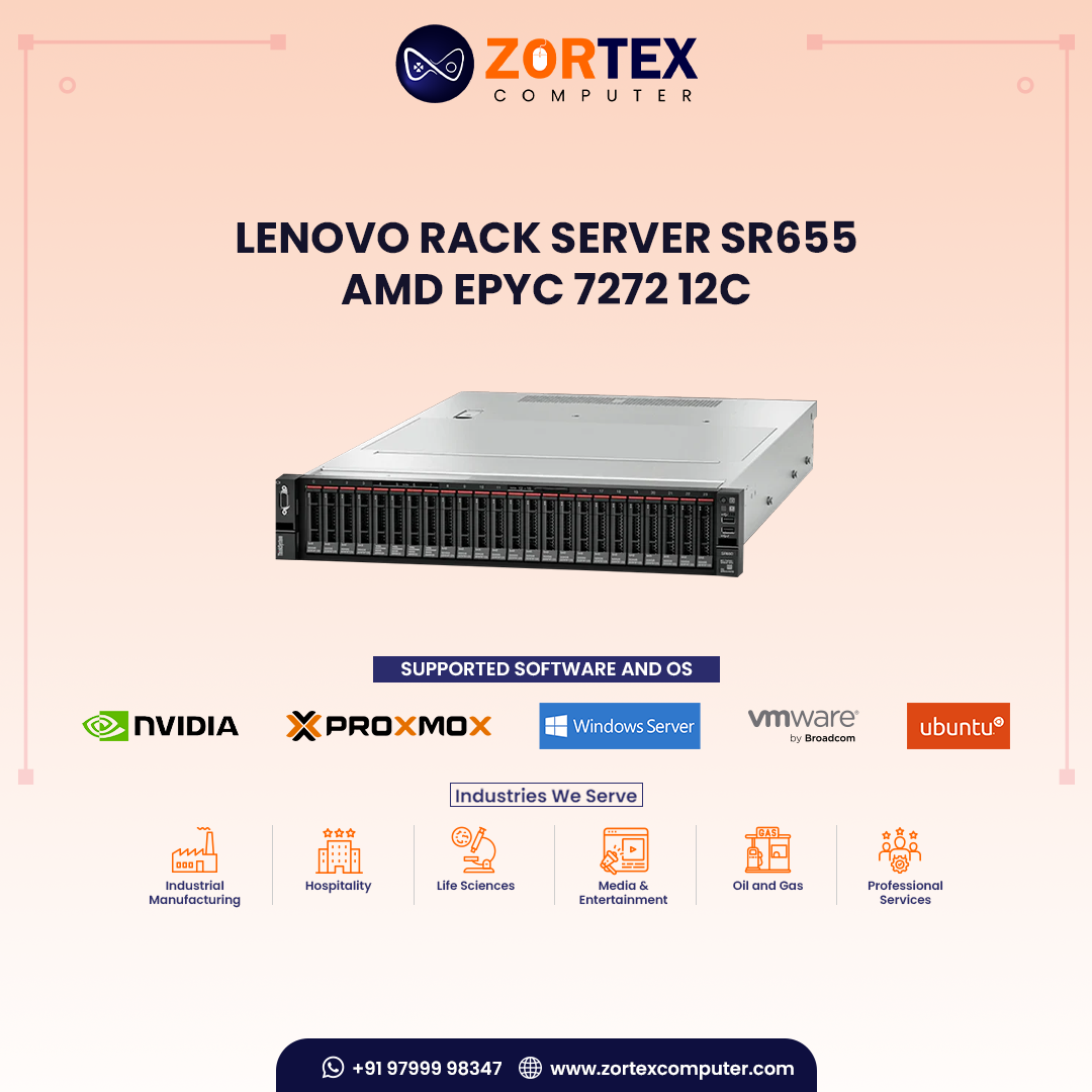 Lenovo Rack Server SR655 - AMD EPYC 7272 12C