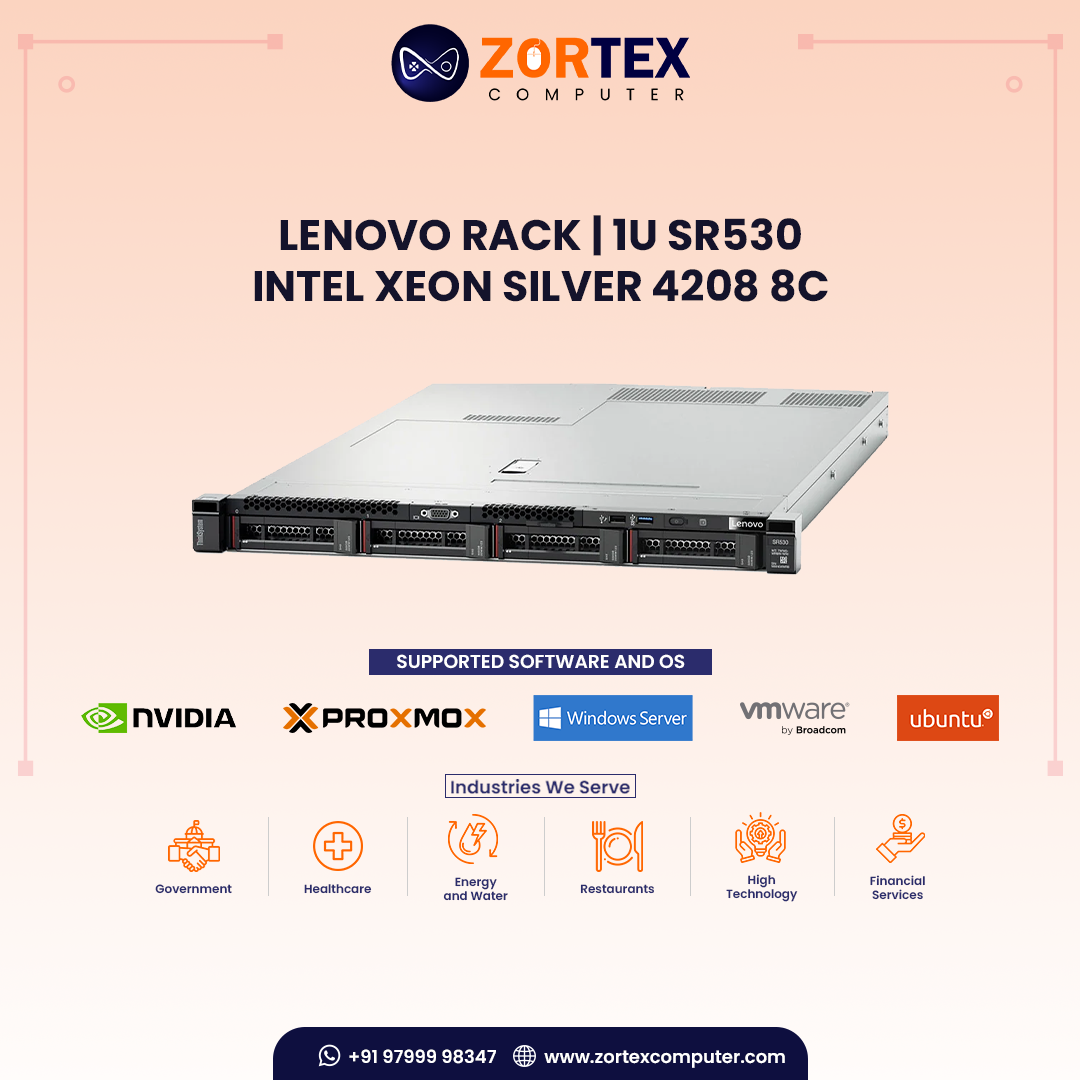 Lenovo Rack | 1U SR530 - Intel Xeon Silver 4208 8C