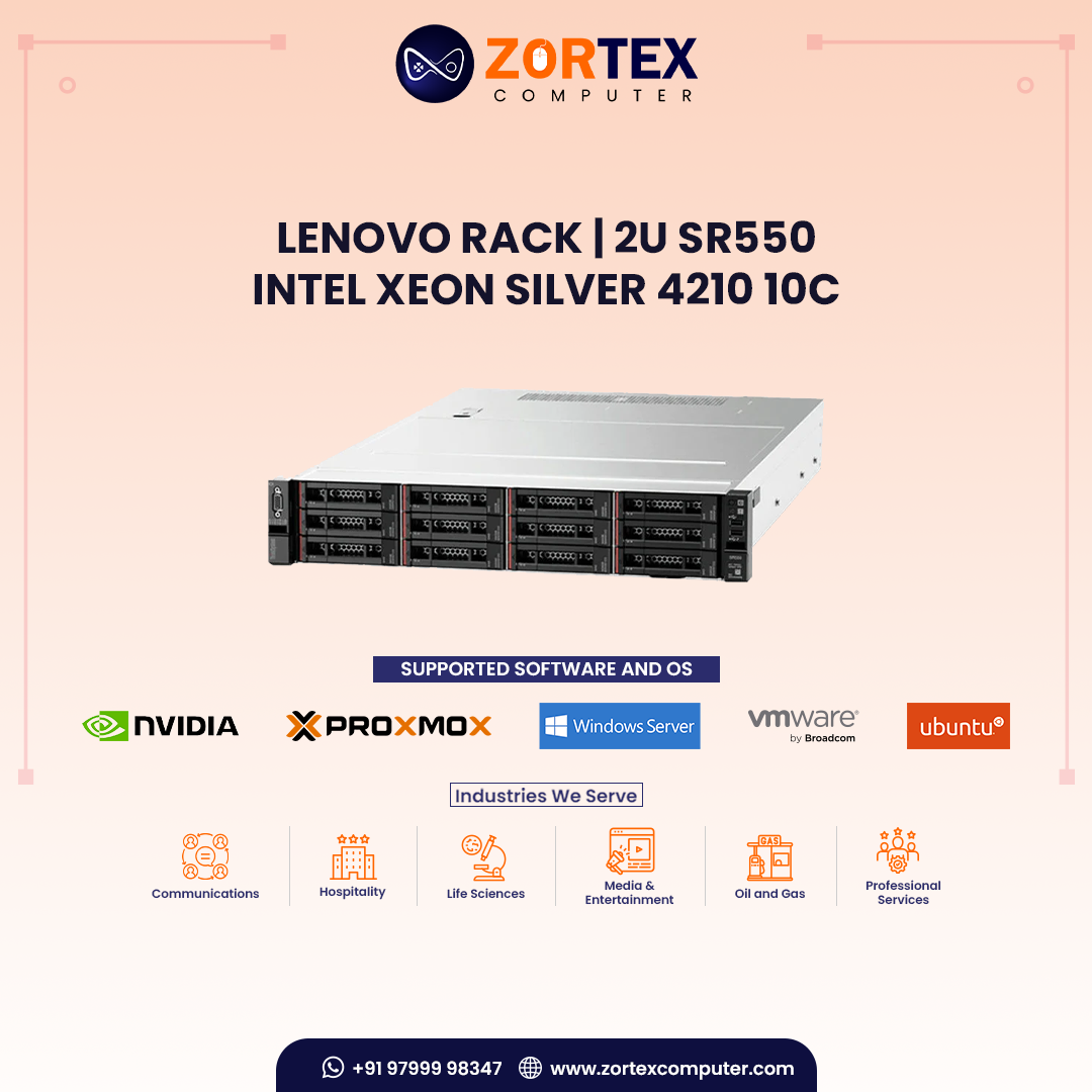 Lenovo Rack | 2U SR550 Intel Xeon Silver 4210 10c