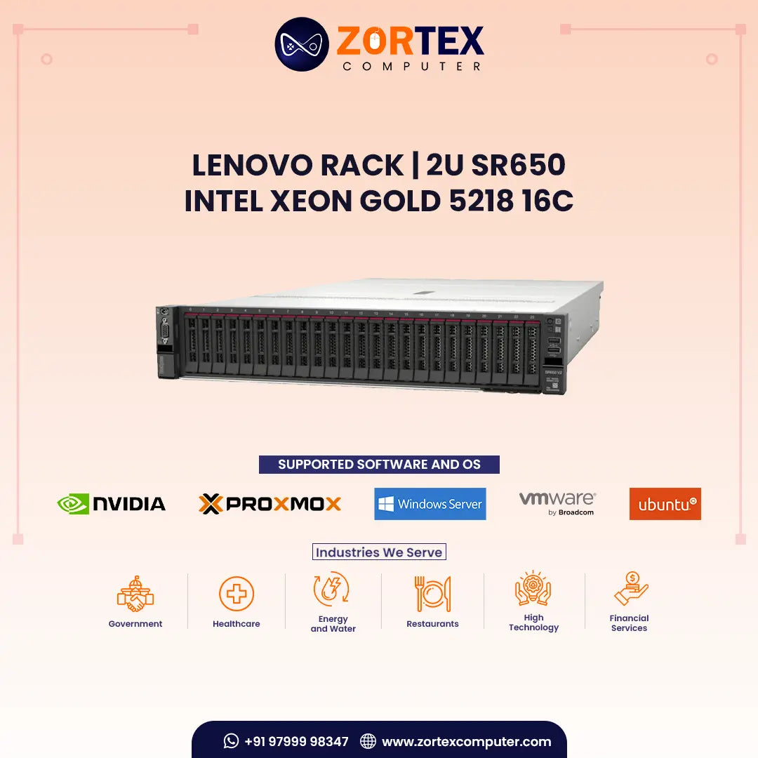 Lenovo SR650 2U Xeon Gold 5218 16-Core Rack Server