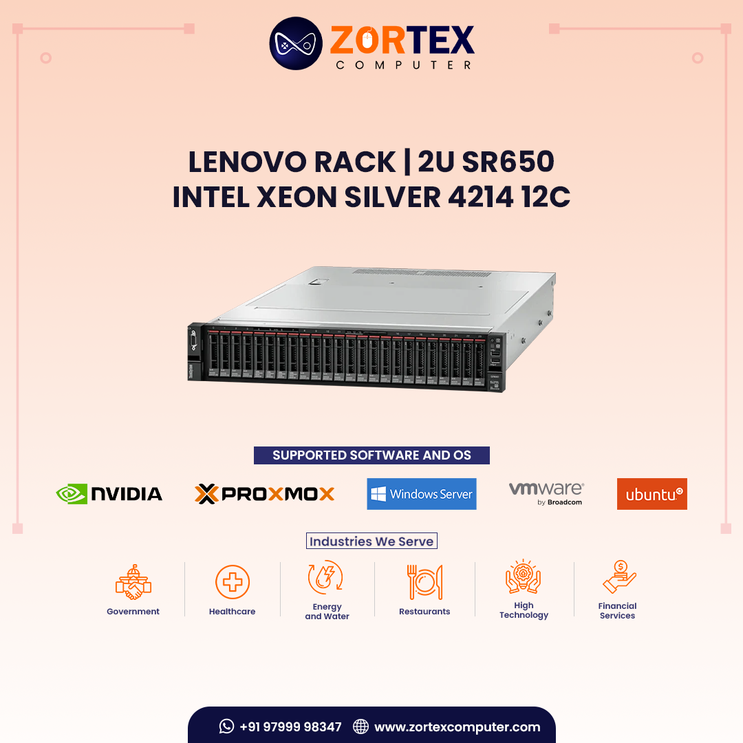 Lenovo Rack | 2U SR650 - Intel Xeon Silver 4214 12C