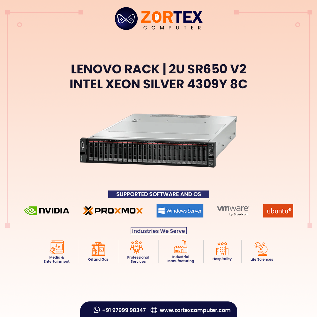 Lenovo Rack | 2U SR650 v2 – Intel Xeon Silver 4309Y 8C