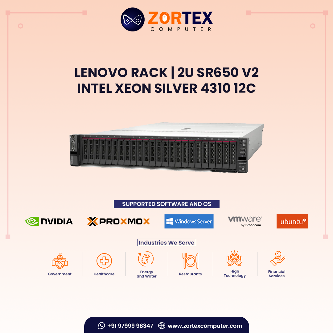 Lenovo Rack | 2U SR650 v2 – Intel Xeon Silver 4310 12C