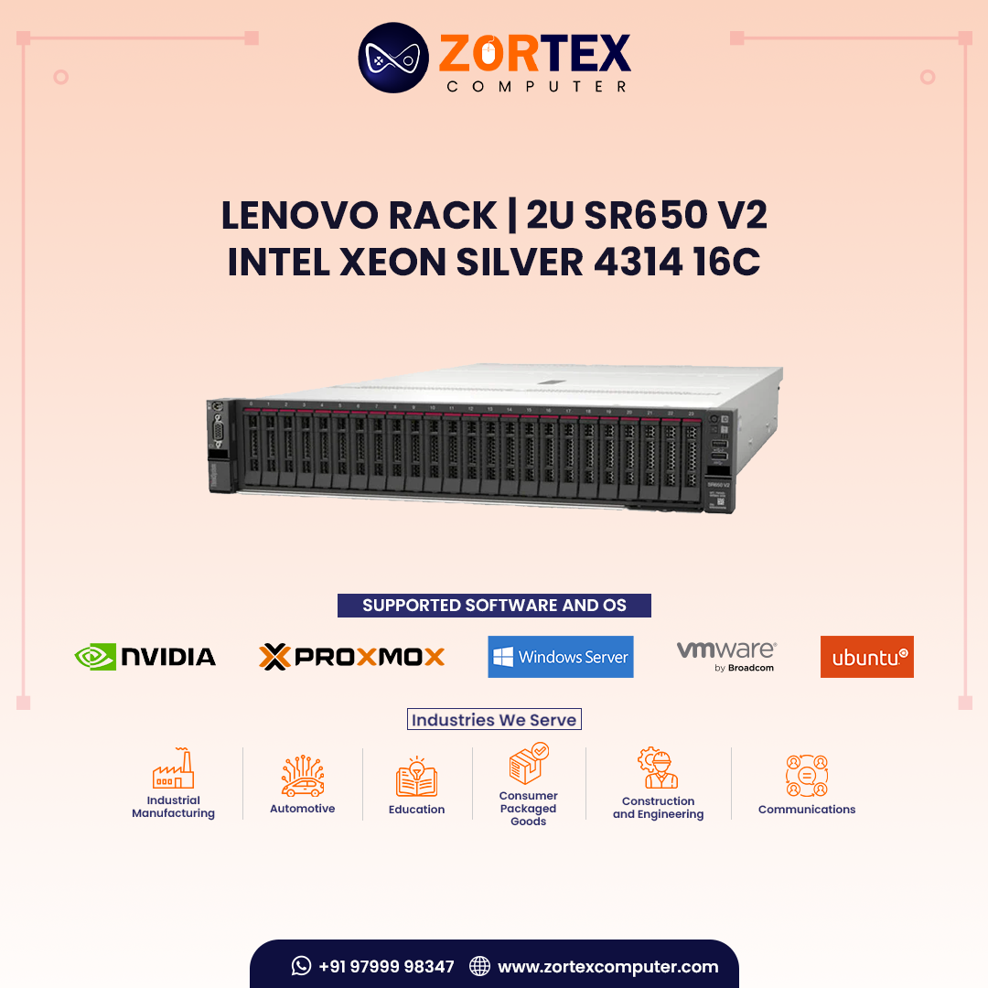 Lenovo Rack | 2U SR650 v2 – Intel Xeon Silver 4314 16C