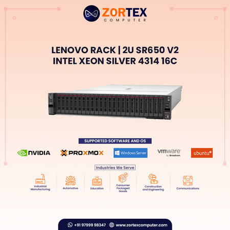 Lenovo Rack | 2U SR650 v2 – Intel Xeon Silver 4314 16C