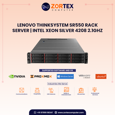 Lenovo ThinkSystem SR550 Rack Server | Intel Xeon Silver 4208 2.1GHz