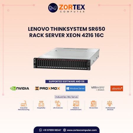 Lenovo ThinkSystem SR650 Rack Server Xeon 4216 16C