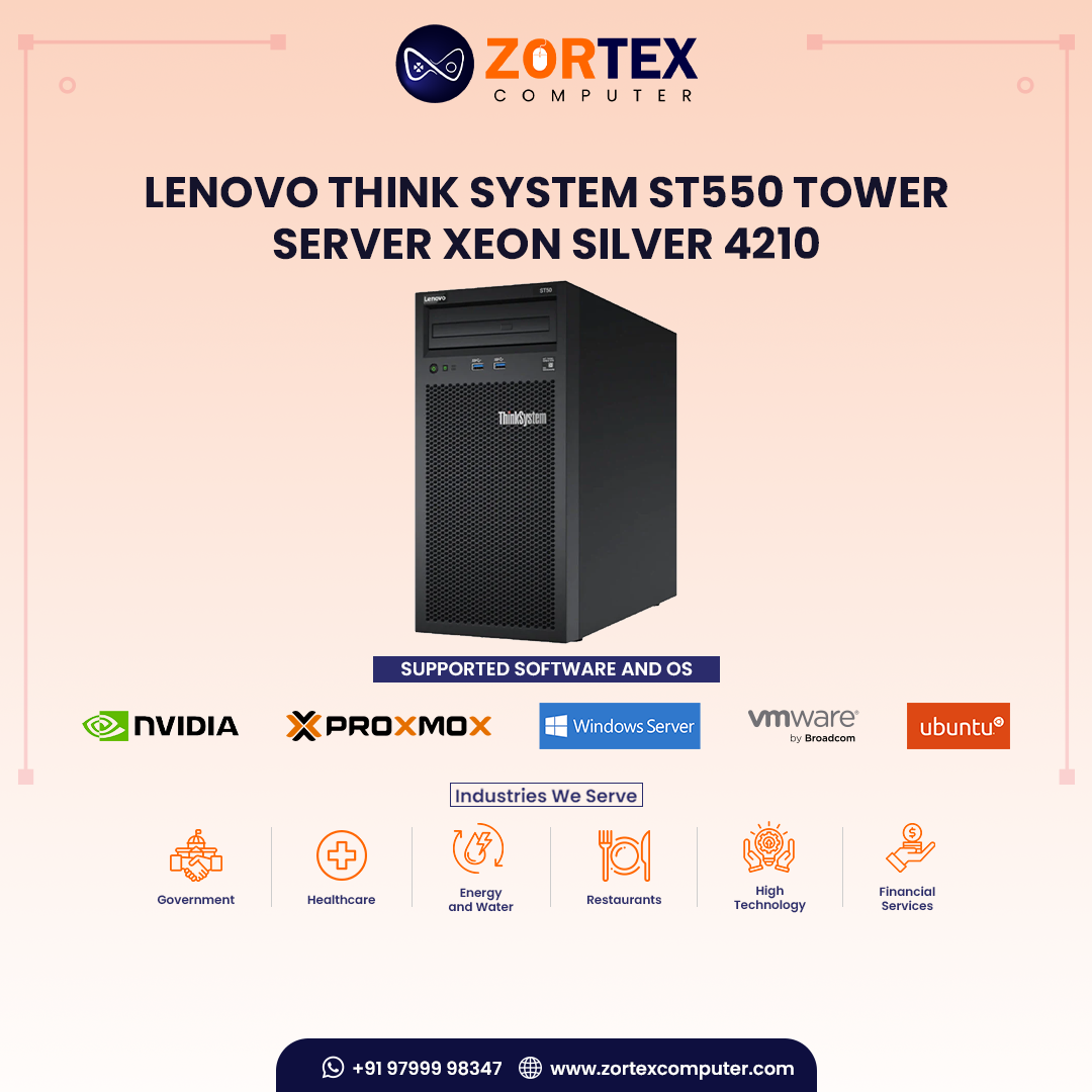 Lenovo Think System ST550 Tower Server Xeon Silver 4210