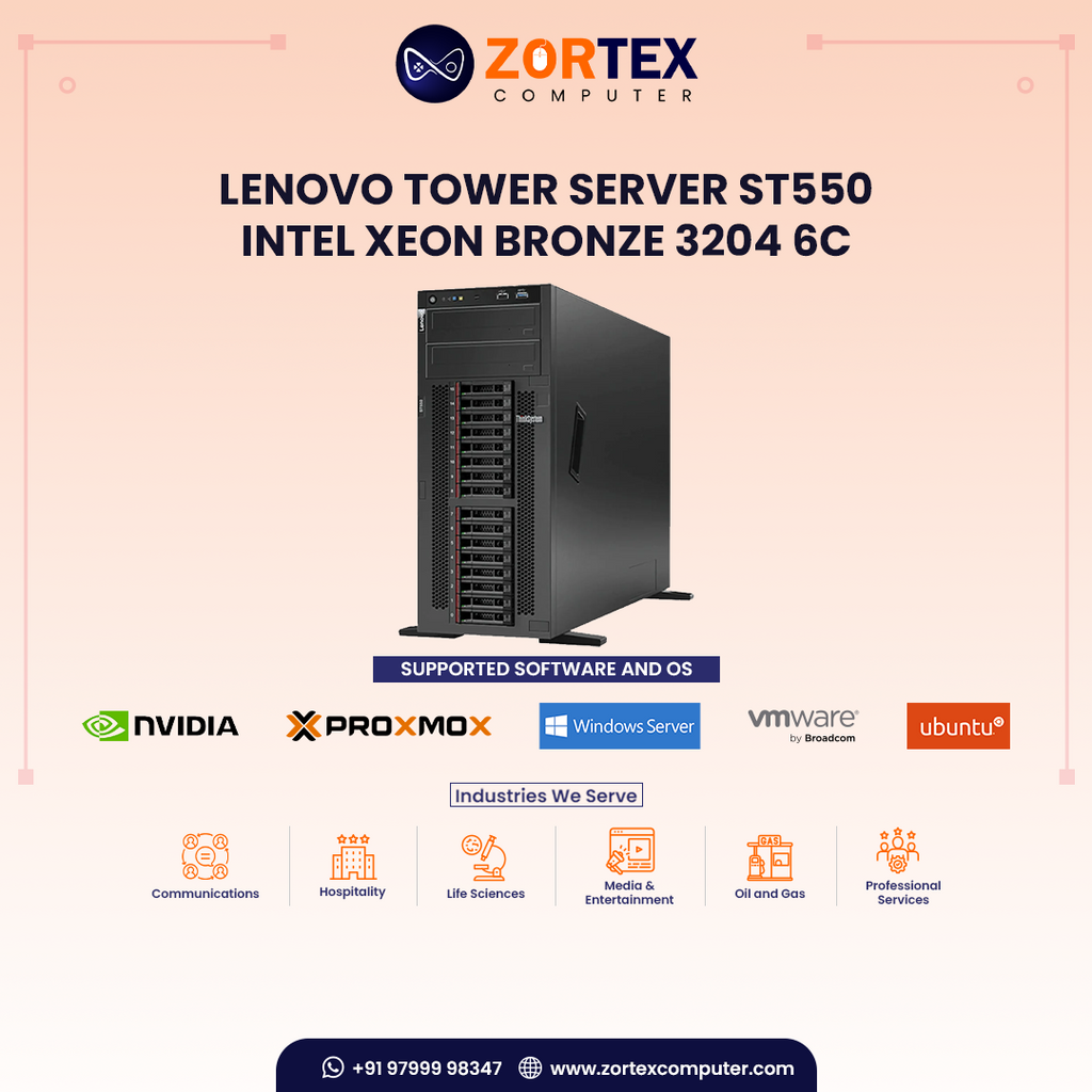 Lenovo Tower Server ST550 - Intel Xeon Bronze 3204 6C