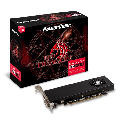 PowerColor Red Dragon Radeon RX550 4GB GDDR5 Low Profile Graphic Card AXRX 550 4GBD5-HLE