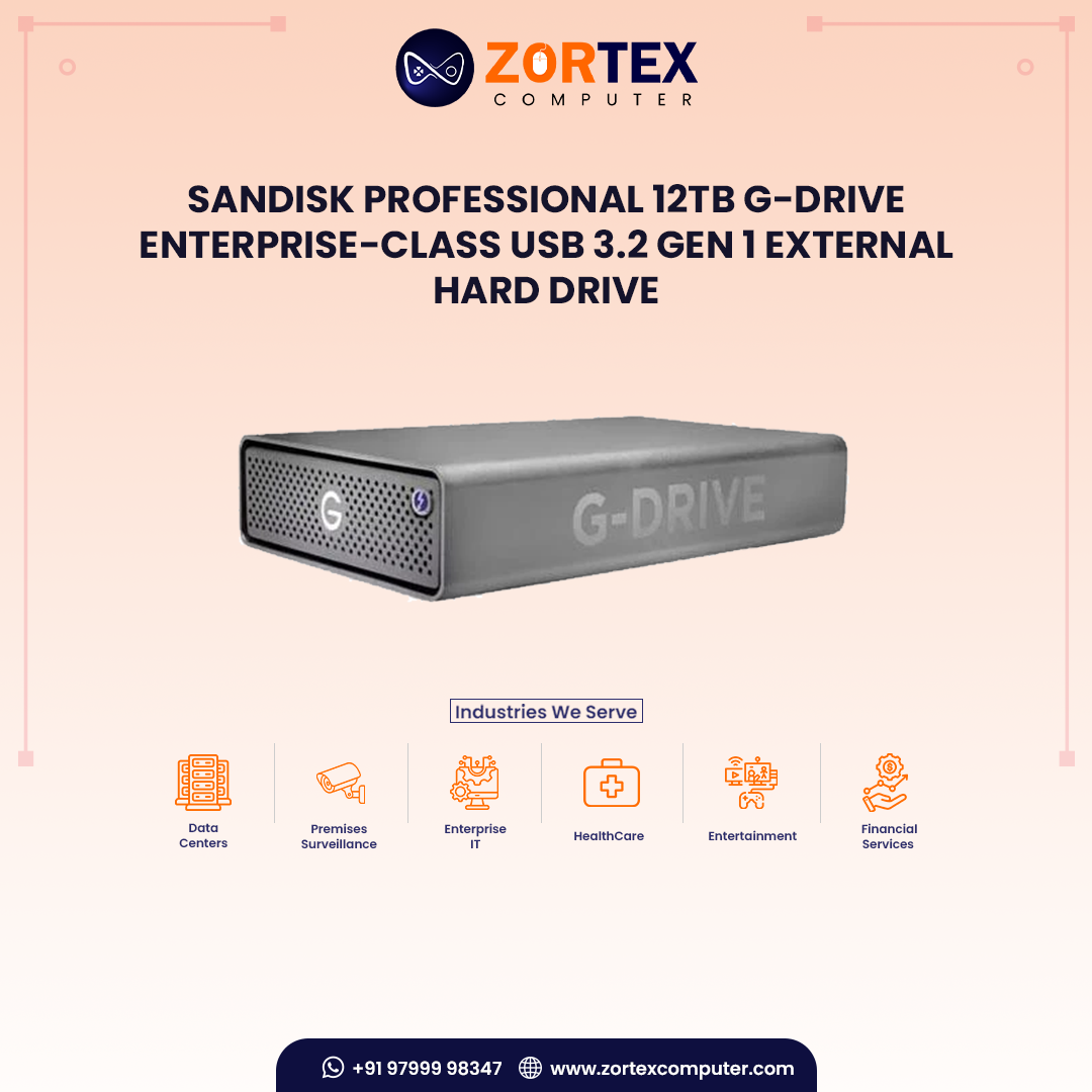 SanDisk Professional 12TB G-DRIVE Enterprise-Class USB 3.2 Gen 1 External Hard Drive