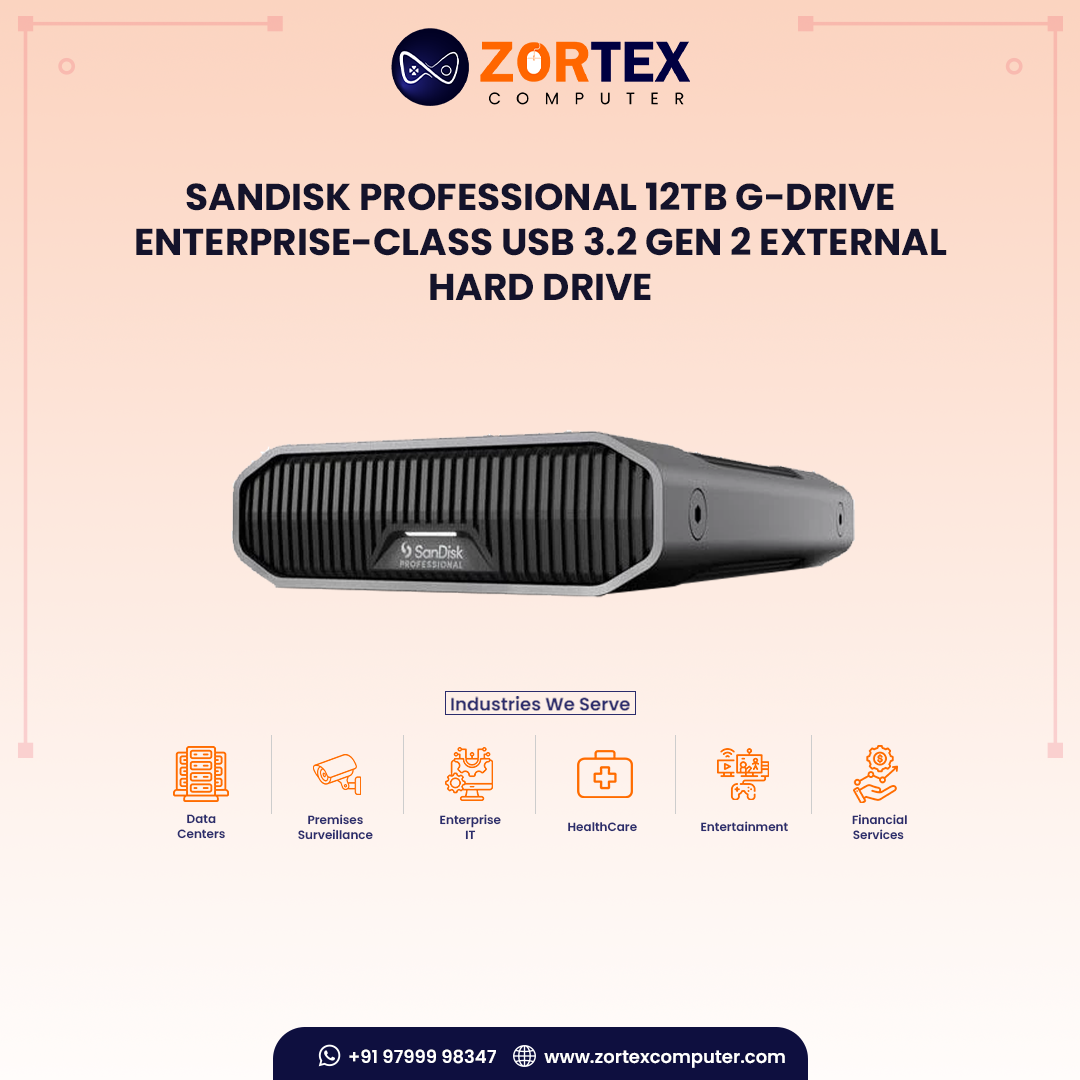 SanDisk Professional 12TB G-DRIVE Enterprise-Class USB 3.2 Gen 2 External Hard Drive
