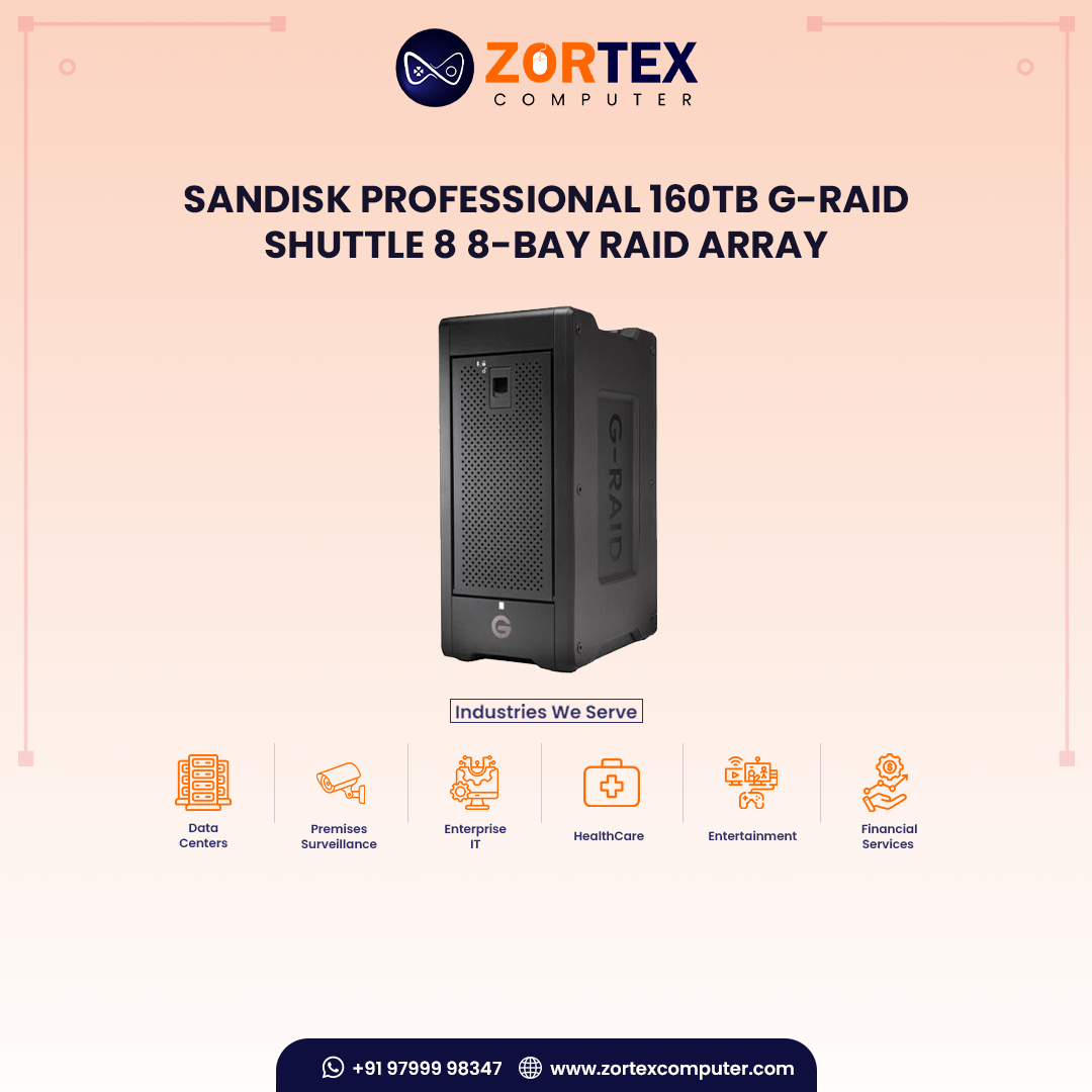 SanDisk Professional 160TB G-RAID Shuttle 8 8-Bay RAID Array