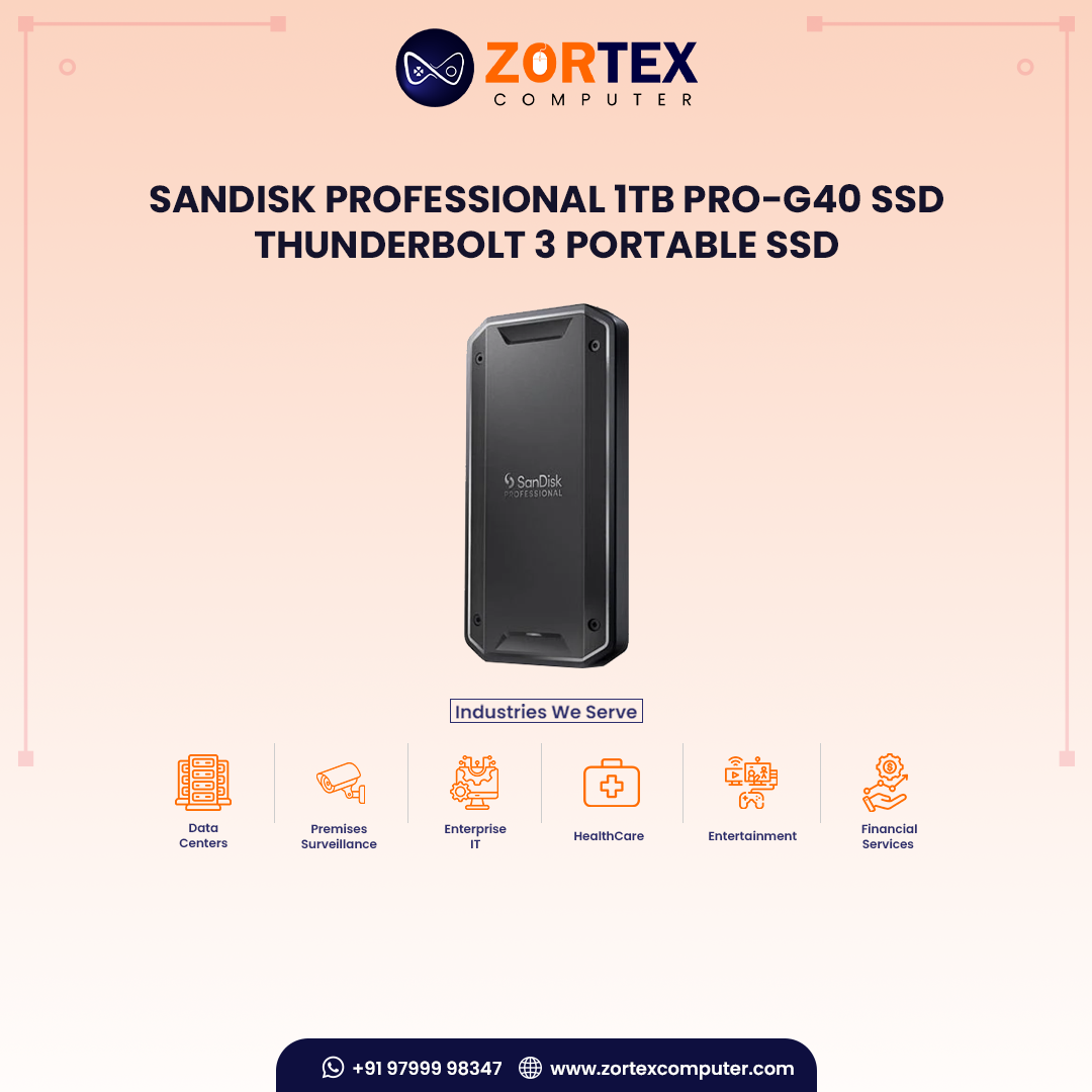 SanDisk Professional 1TB PRO-G40 SSD Thunderbolt 3 Portable SSD