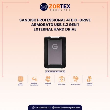 SanDisk Professional 4TB G-DRIVE ArmorATD USB 3.2 Gen 1 External Hard Drive